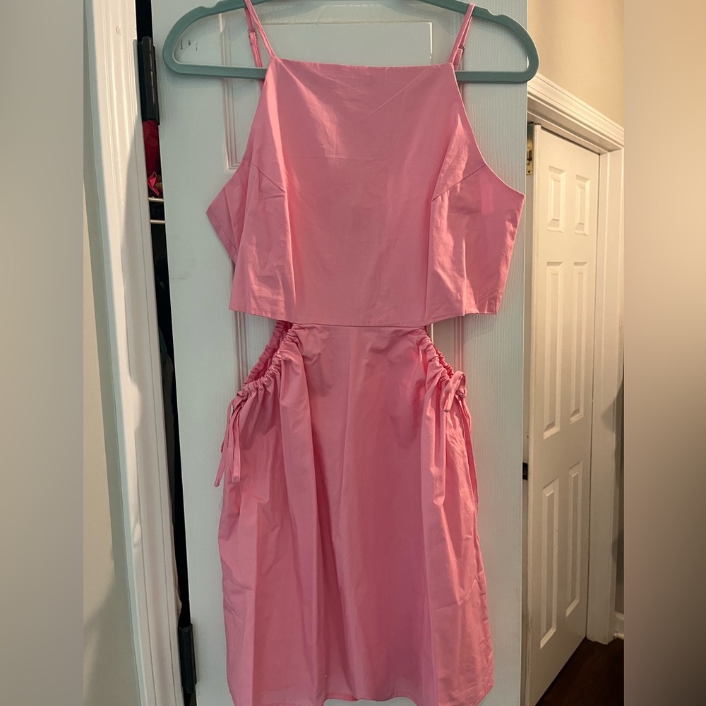 NWOT Mini pink dress! Size L
